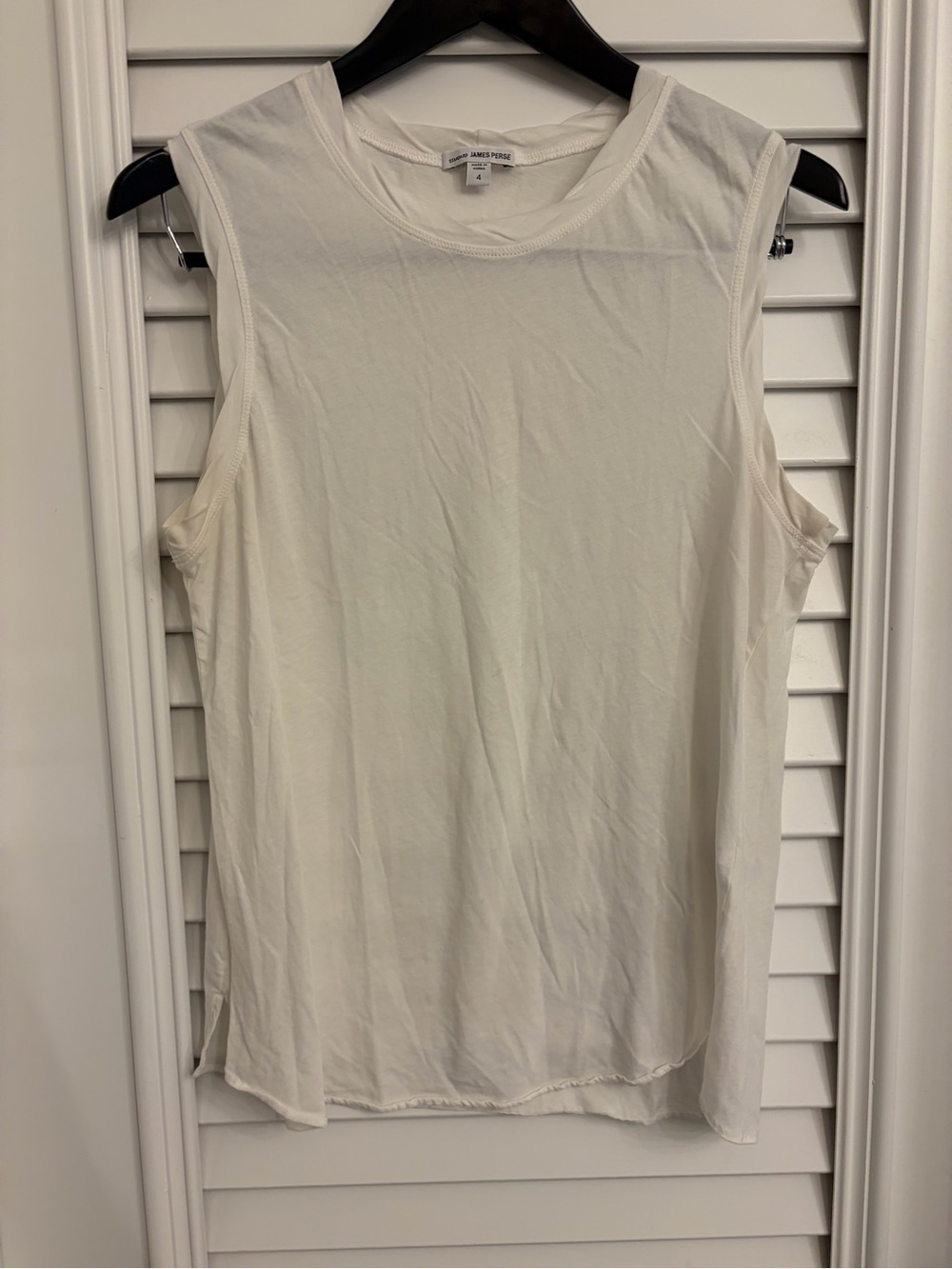 James Perse Off White Chic Sleeveless Tank Top